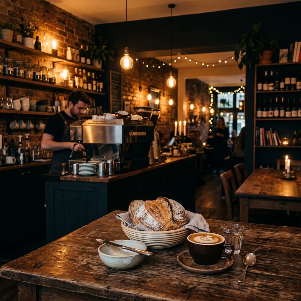 Warm Cozy Cafe Background